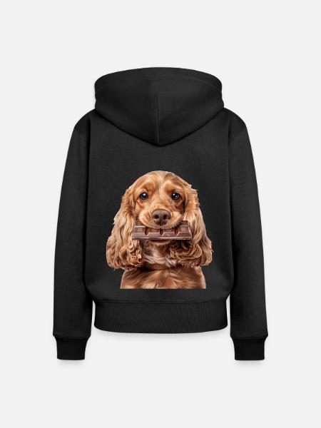 Cocker Spaniel - Frauen Premium Bio Zip Hoodie - Schwarz