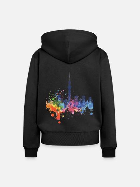 Kure - Frauen Premium Bio Zip Hoodie - Schwarz