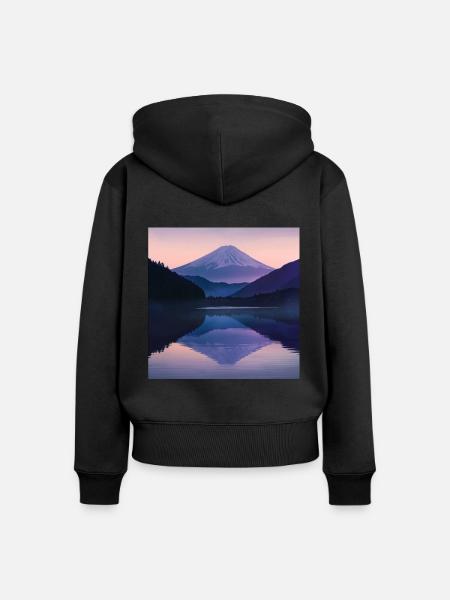 Japan - Frauen Premium Bio Zip Hoodie - Schwarz