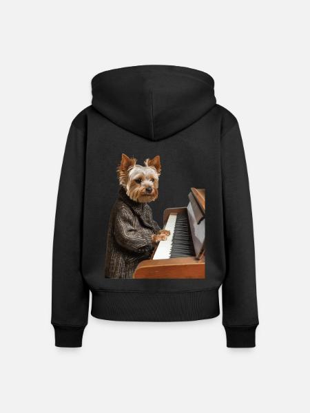 Yorkshire Terrier - Frauen Premium Bio Zip Hoodie - Schwarz