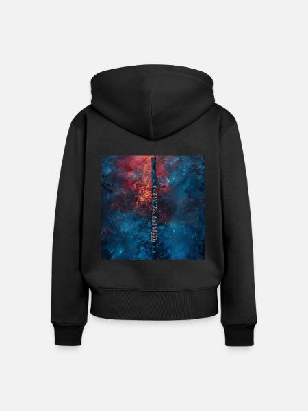 Flöte - Frauen Premium Bio Zip Hoodie - Schwarz