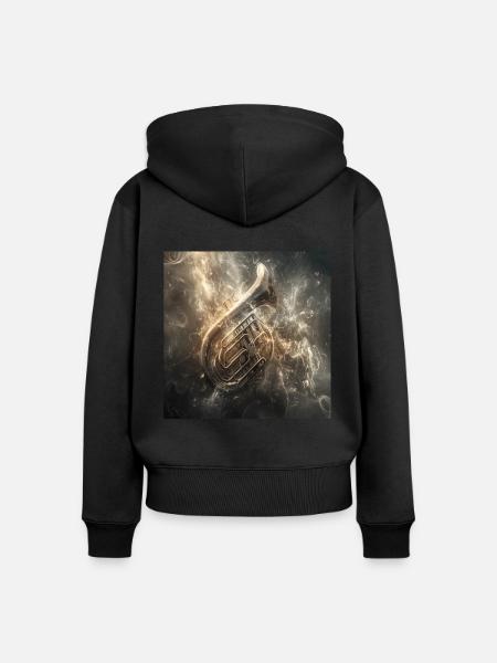 Tuba - Frauen Premium Bio Zip Hoodie - Schwarz