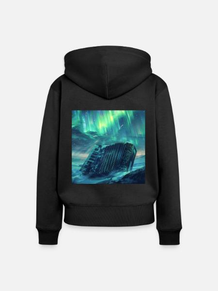 Akkordeon - Frauen Premium Bio Zip Hoodie - Schwarz