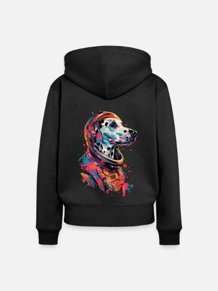 Dalmatiner - Frauen Premium Bio Zip Hoodie - Schwarz