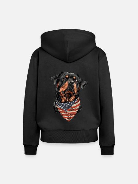 Rottweiler - Frauen Premium Bio Zip Hoodie - Schwarz