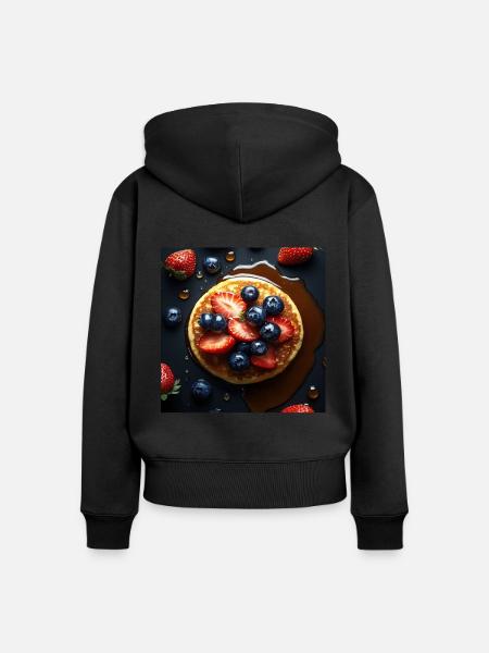 Pfannkuchen - Frauen Premium Bio Zip Hoodie - Schwarz