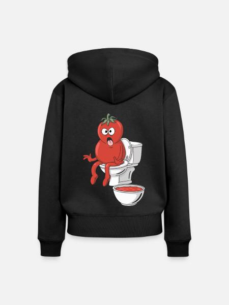 Tomatensauce - Frauen Premium Bio Zip Hoodie - Schwarz