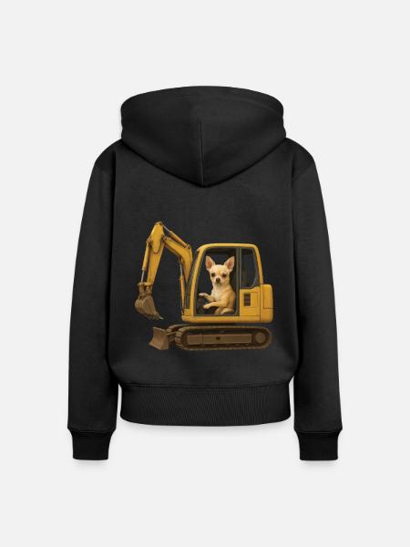 Chihuahua - Frauen Premium Bio Zip Hoodie - Schwarz