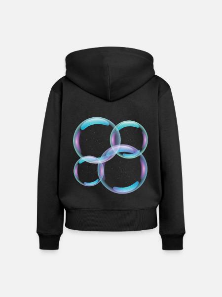 Blasen - Frauen Premium Bio Zip Hoodie - Schwarz