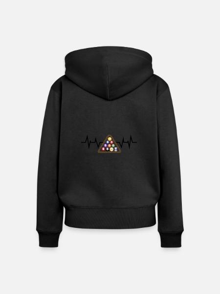 Billard Billardspieler Billardkugeln - Frauen Premium Bio Zip Hoodie - Schwarz