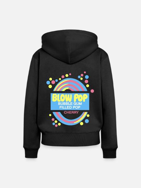 Tootsie Roll Blow Pop - Frauen Premium Bio Zip Hoodie - Schwarz