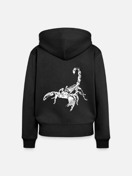 Skorpion - Frauen Premium Bio Zip Hoodie - Schwarz