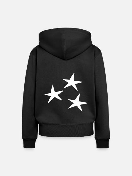 Stern muster Symbol - Frauen Premium Bio Zip Hoodie - Schwarz