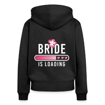 La mariée charge l’enterrement de vie de jeune fille - Sweat à capuche zippé Premium bio Femme - noir - Dos - Julia (174cm)