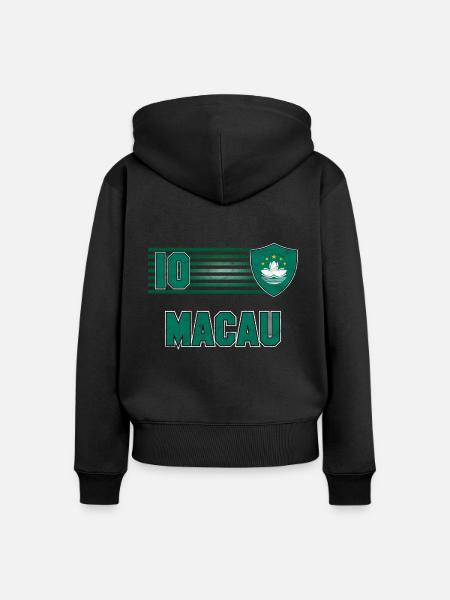Macau Fußball Mannschaft - Frauen Premium Bio Zip Hoodie -
