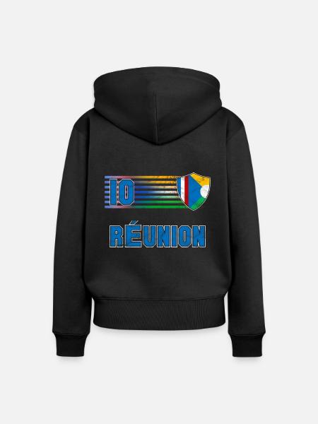 Réunion Fußball Mannschaft - Frauen Premium Bio Zip Hoodie -