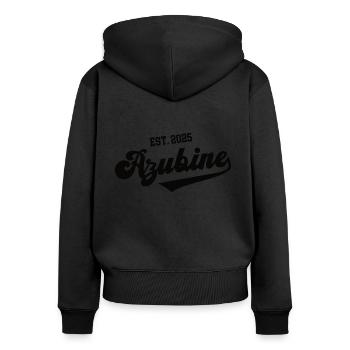 Azubine 2025 Start Ausbildung Azubi Lehre Lehrling - Frauen Premium Bio Zip Hoodie - Schwarz - Hinten - Julia (174cm)