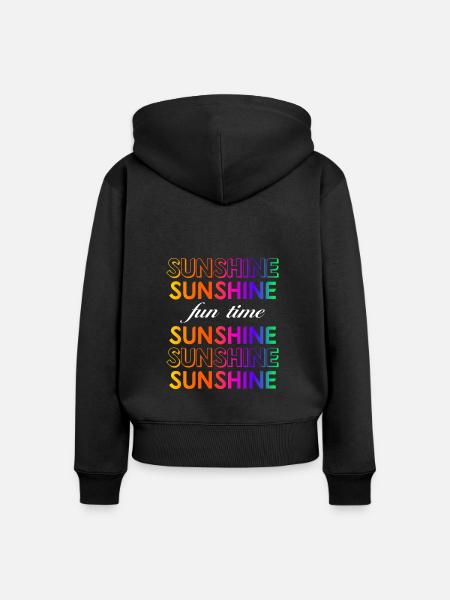 Sunshine - Frauen Premium Bio Zip Hoodie - Schwarz