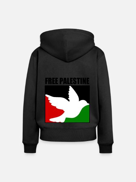 Free palestine - Frauen Premium Bio Zip Hoodie - Schwarz