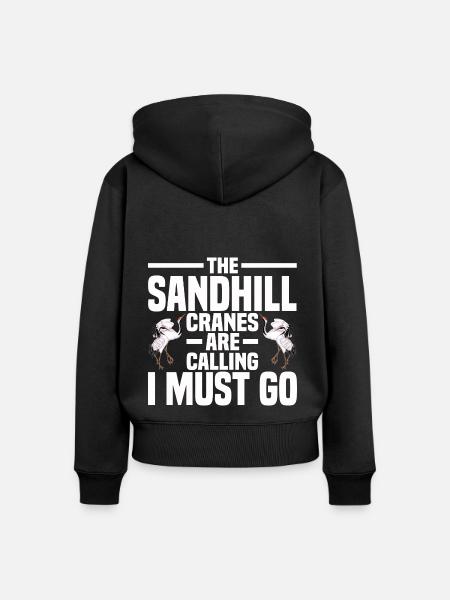 Kanadischer Kranich - Frauen Premium Bio Zip Hoodie - Schwarz