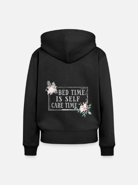 Bed Time Napetizer Selbstpflege Schlafsofa - Frauen Premium Bio Zip Hoodie - Schwarz