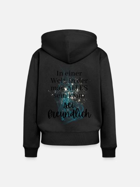 POSITIVE EINSTELLUNG MINDSET Motivation - Frauen Premium Bio Zip Hoodie - 