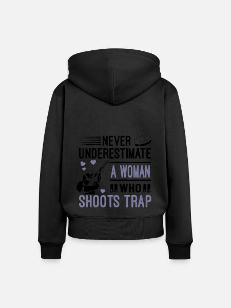 Trapschießen - Frauen Premium Bio Zip Hoodie - Schwarz
