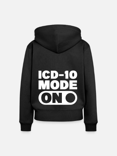 Medizinischer Kodierer - Frauen Premium Bio Zip Hoodie - Schwarz