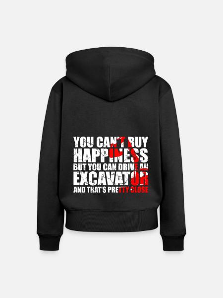 Bagger Design für Baggerfahrer - Frauen Premium Bio Zip Hoodie - Schwarz