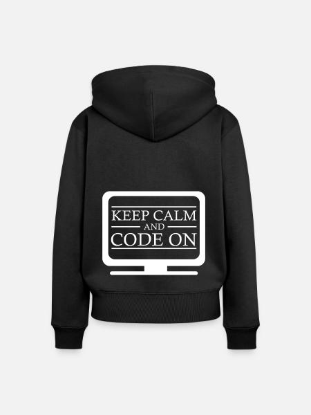 Klinischer Kodierer - Frauen Premium Bio Zip Hoodie - Schwarz
