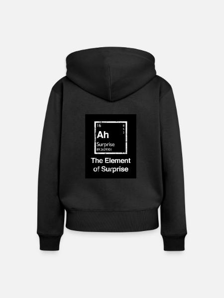 Das Element der Überraschung - Frauen Premium Bio Zip Hoodie - Schwarz