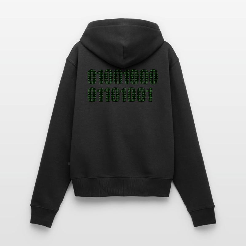 Binary code "Hi" Women's Premium Organic Zip Hoodie