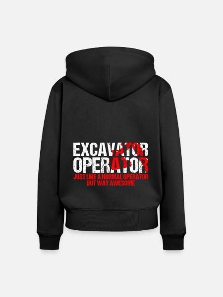 Baggerführer für Bagger und Sandbagger - Frauen Premium Bio Zip Hoodie - Schwarz