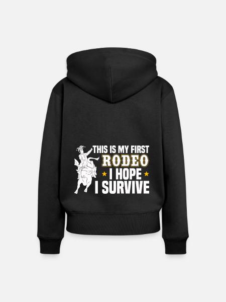 Rodeo Clown - Frauen Premium Bio Zip Hoodie - Schwarz