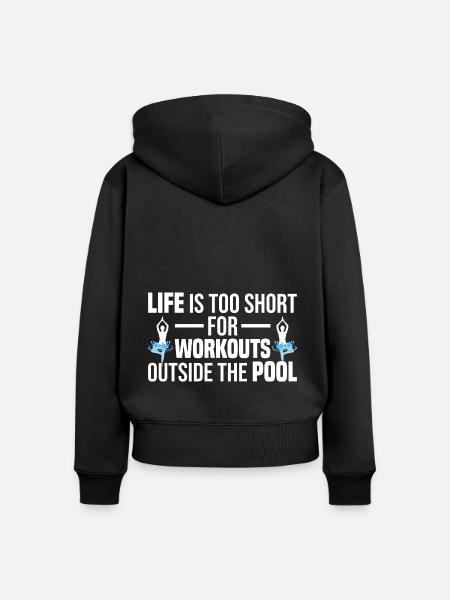 Wassergymnastik - Frauen Premium Bio Zip Hoodie - Schwarz