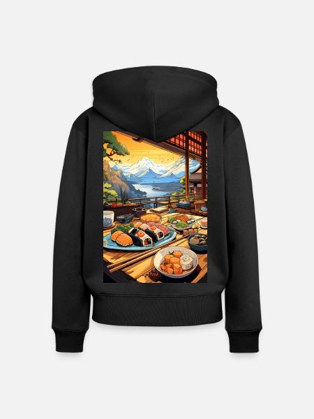 Suhsi für immer - Frauen Premium Bio Zip Hoodie - Schwarz