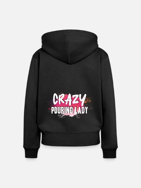 fluid painting - Frauen Premium Bio Zip Hoodie - Schwarz