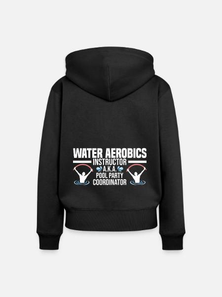 Wassergymnastik - Frauen Premium Bio Zip Hoodie - Schwarz