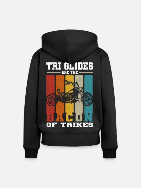 Triker - Frauen Premium Bio Zip Hoodie - Schwarz