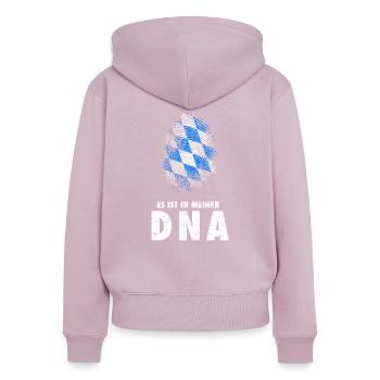 DNA Bayern - Frauen Premium Bio Zip Hoodie - Altrosa - Hinten - Julia (174cm)