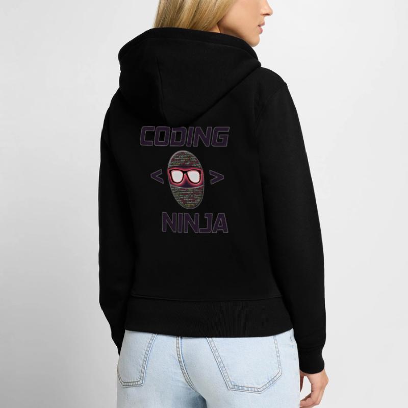 Programmer, Coding Ninja, Gift Women's Premium Organic Zip Hoodie