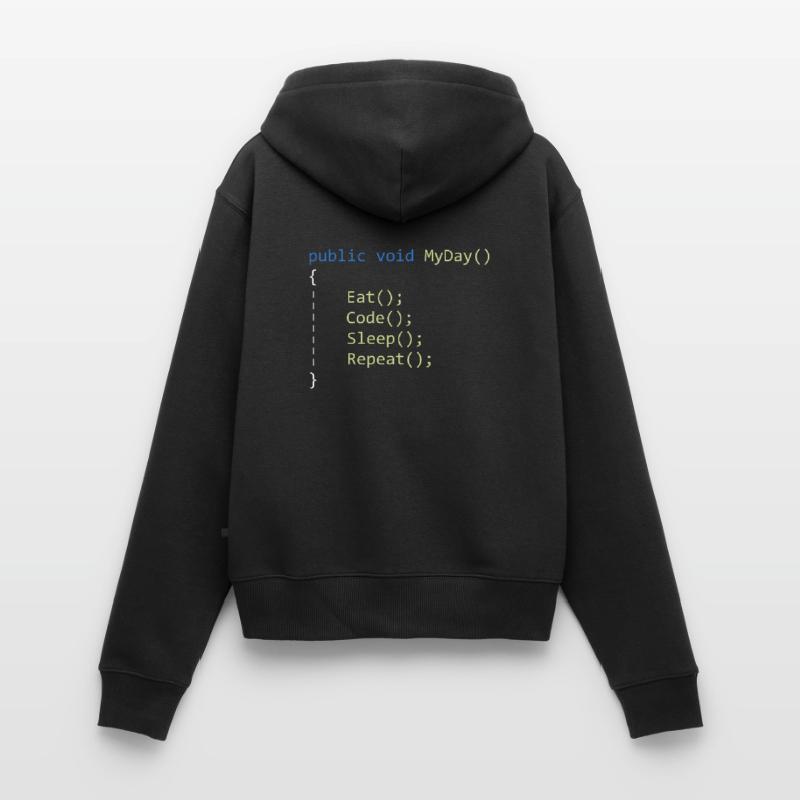 C# Eat Code Sleep Repeat - Programmierer Frauen Premium Bio Zip Hoodie