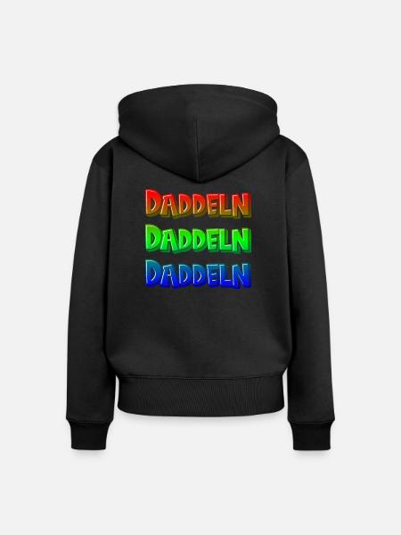 Daddeln - Gamer Design - Frauen Premium Bio Zip Hoodie - Schwarz