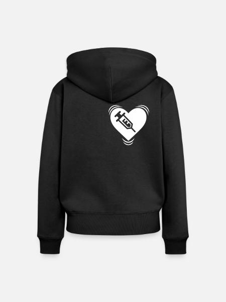 Krankenschwester - Frauen Premium Bio Zip Hoodie - Schwarz