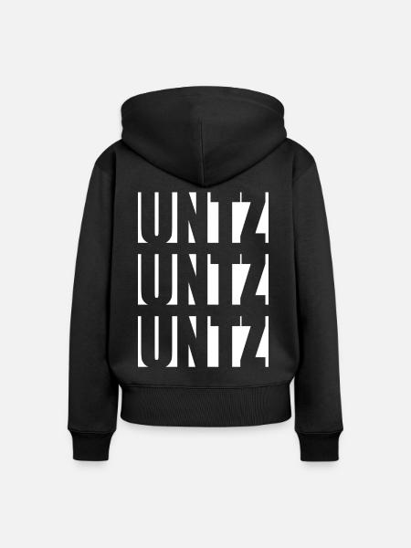 Techno Rave - Frauen Premium Bio Zip Hoodie - Schwarz