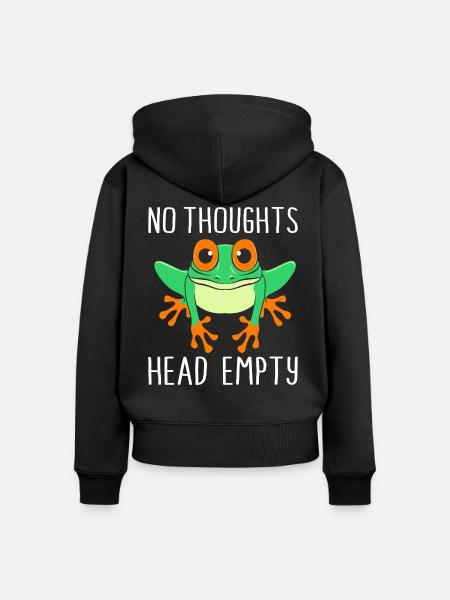 Laubfrosch Frosch - Frauen Premium Bio Zip Hoodie - Schwarz