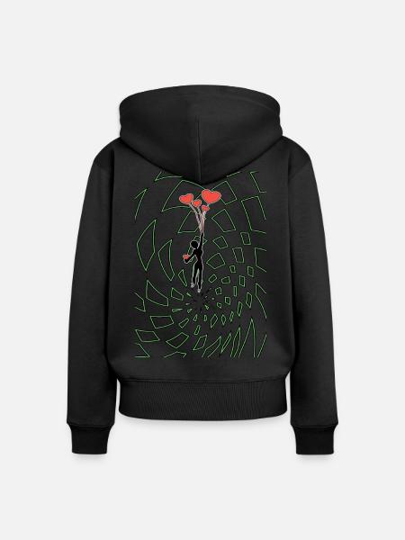 Freedom - Women's Premium Organic Zip Hoodie - black