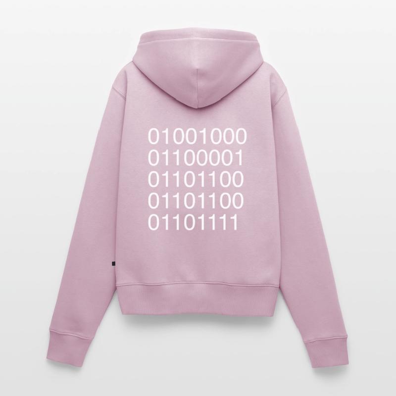 Computer scientist ASCII code binary Women's Premium Organic Zip Hoodie