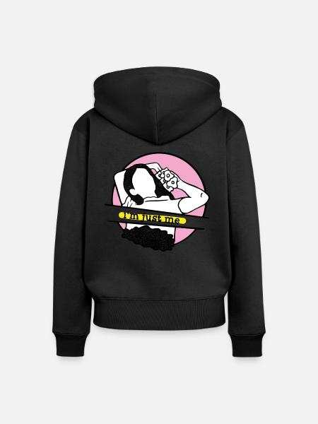 Im just me - Frauen Premium Bio Zip Hoodie - Schwarz