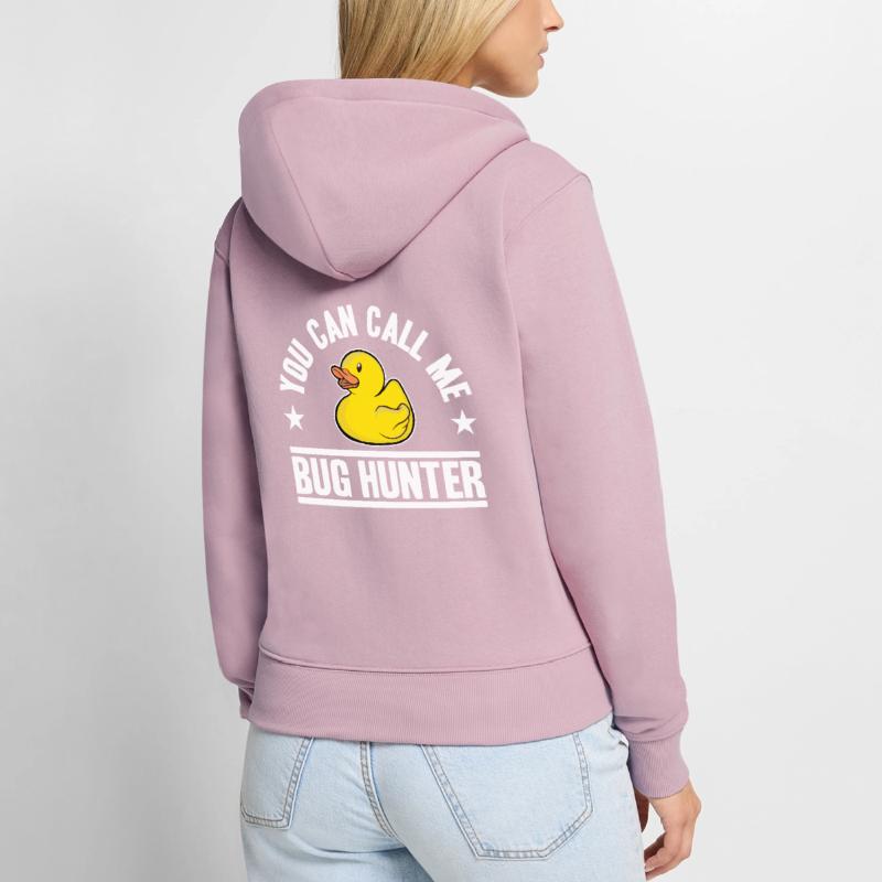 Programmeurs Canard Programmation Debugging Drôle Sweat à capuche zippé Premium bio Femme